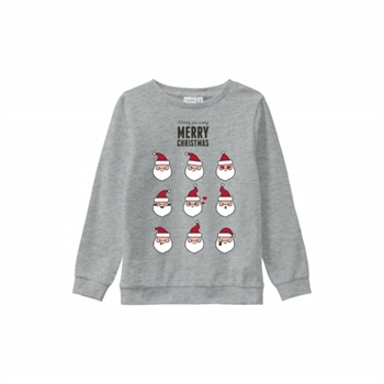 Name it - Vismas jule sweater - Grey melange
